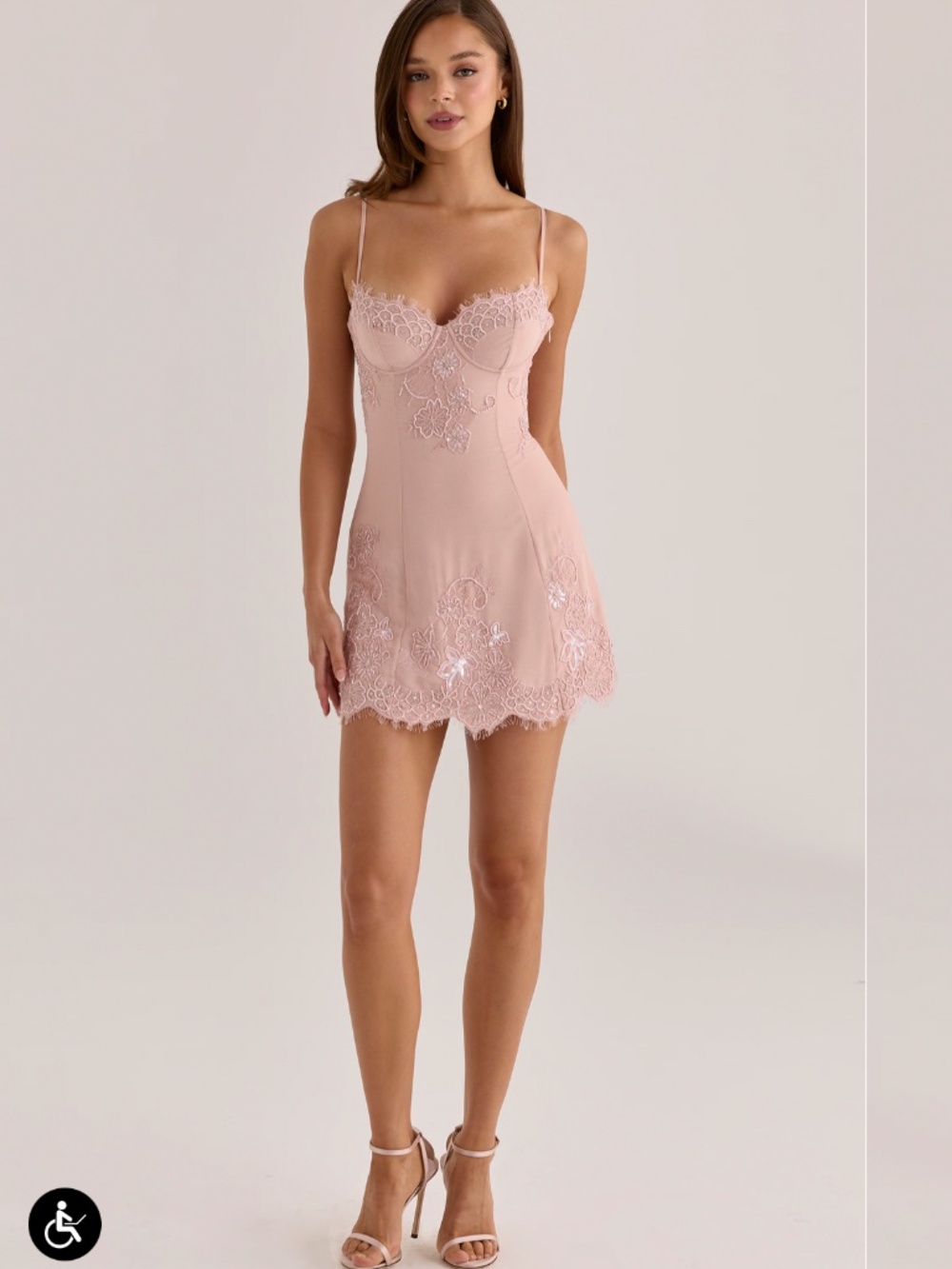 Custom Hand Beaded Embellished Mini Dress - Limited Edition - Picture 4 of 9